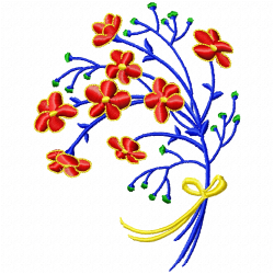 Flowers And Tree Embroidery Design 3